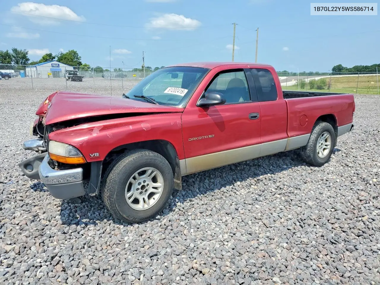 1998 Dodge Dakota VIN: 1B7GL22Y5WS586714 Lot: 61202416