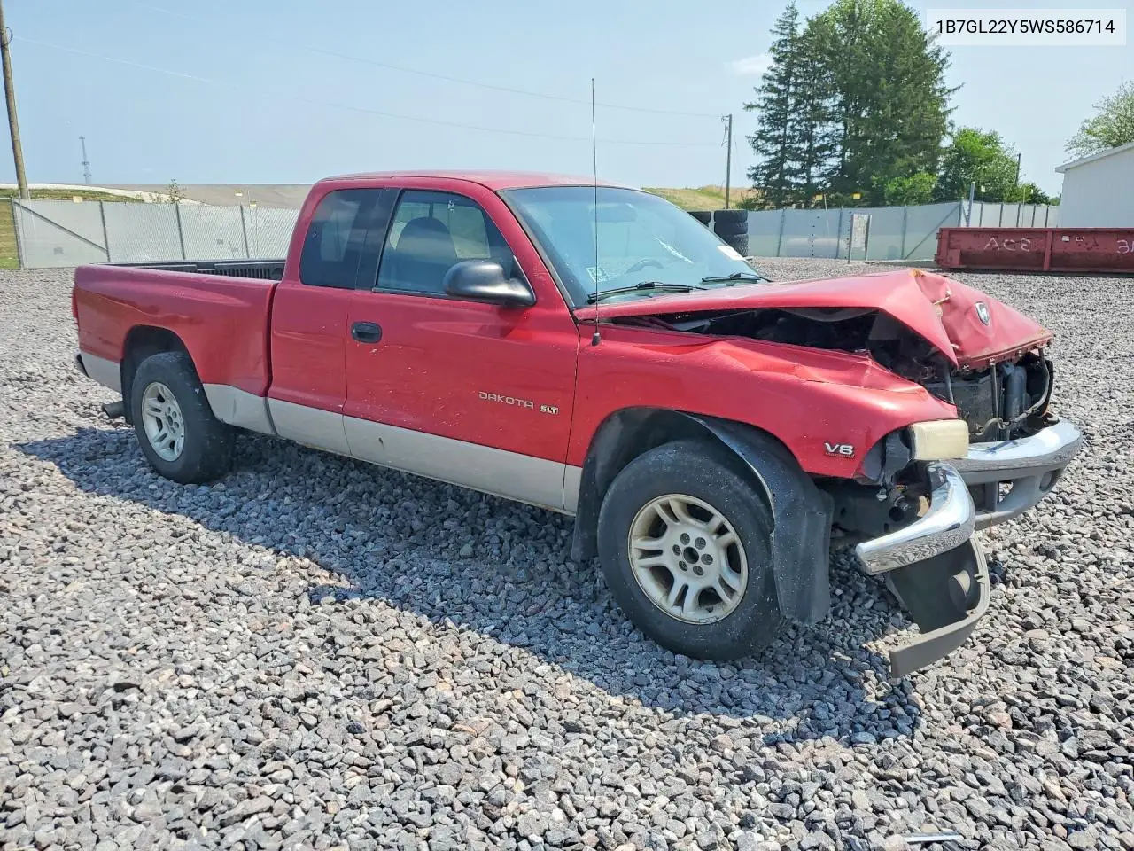 1998 Dodge Dakota VIN: 1B7GL22Y5WS586714 Lot: 61202416