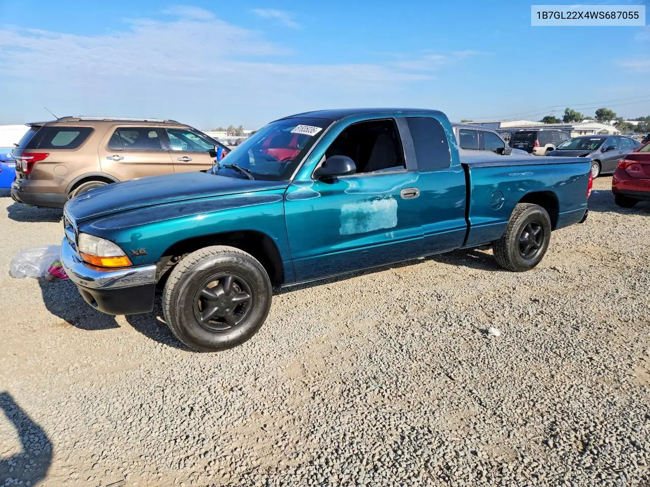 1998 Dodge Dakota VIN: 1B7GL22X4WS687055 Lot: 61835036
