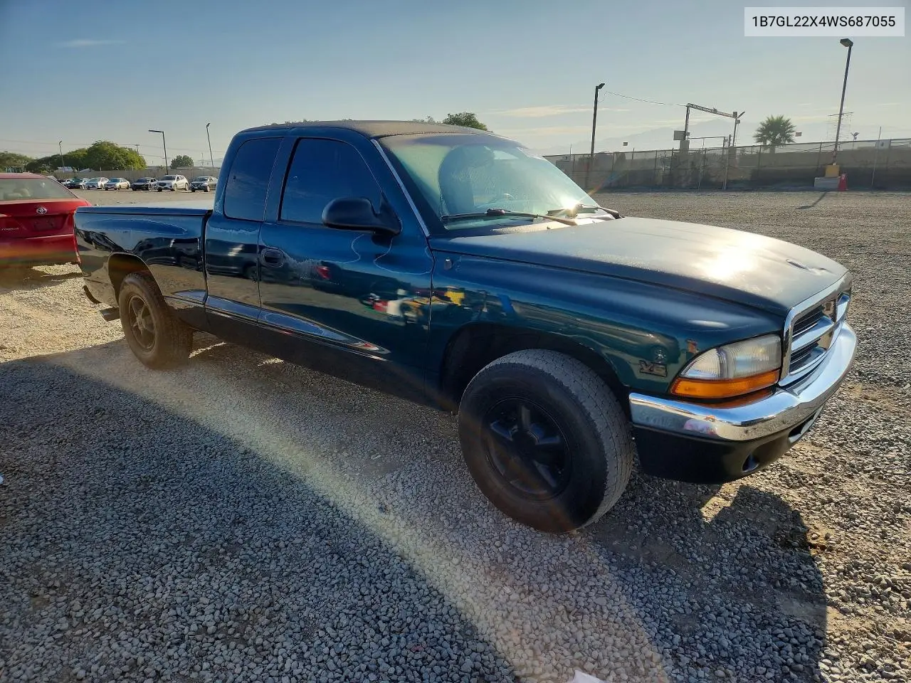1998 Dodge Dakota VIN: 1B7GL22X4WS687055 Lot: 61835036