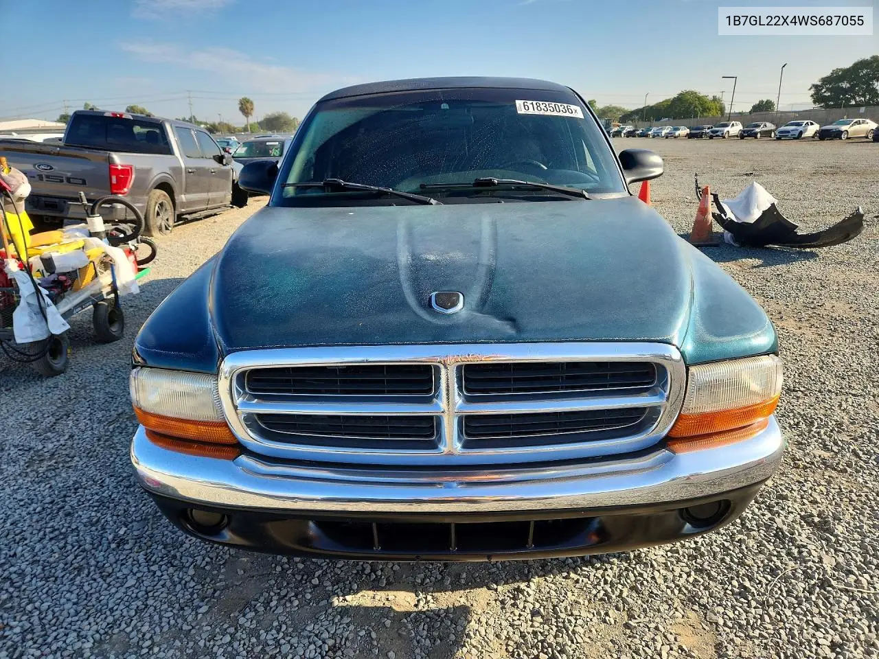 1998 Dodge Dakota VIN: 1B7GL22X4WS687055 Lot: 61835036