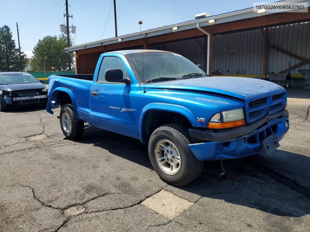 1998 Dodge Dakota VIN: 1B7GG26Y6WS637801 Lot: 62046616