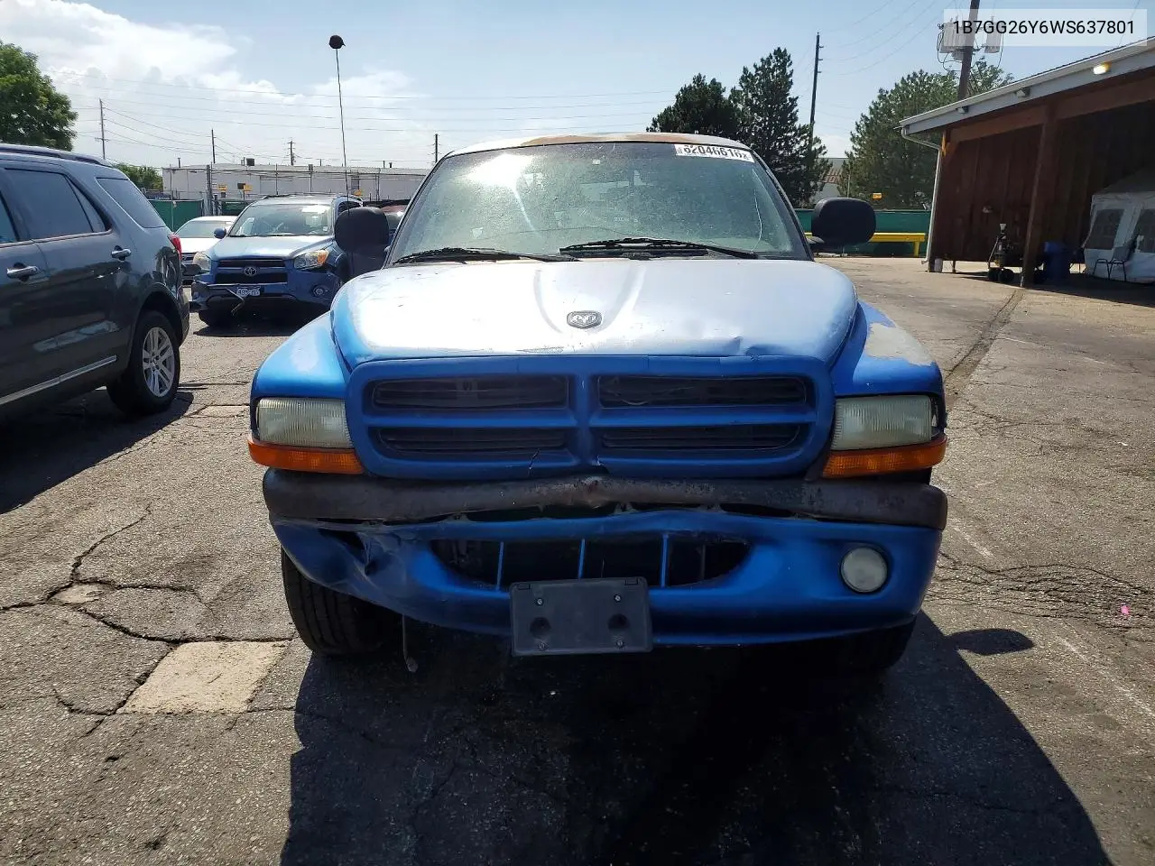 1998 Dodge Dakota VIN: 1B7GG26Y6WS637801 Lot: 62046616