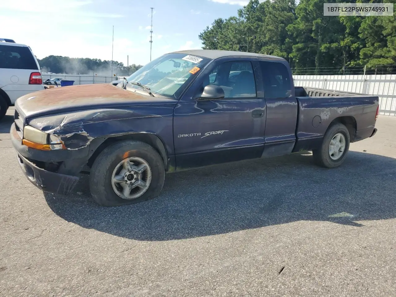 1B7FL22P5WS745931 1998 Dodge Dakota