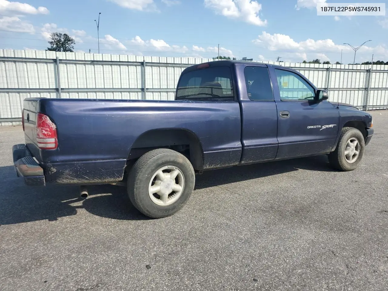 1B7FL22P5WS745931 1998 Dodge Dakota