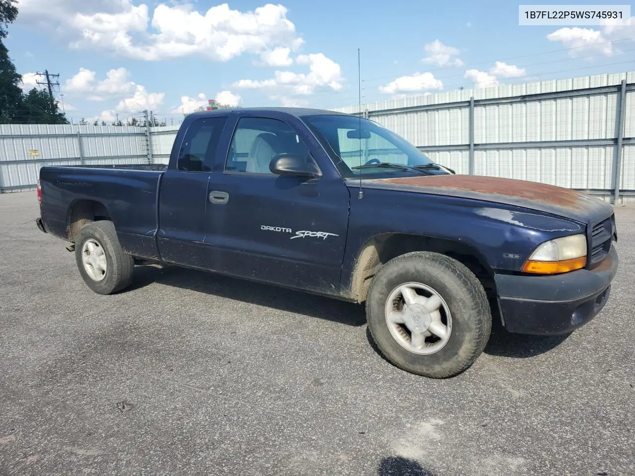 1B7FL22P5WS745931 1998 Dodge Dakota
