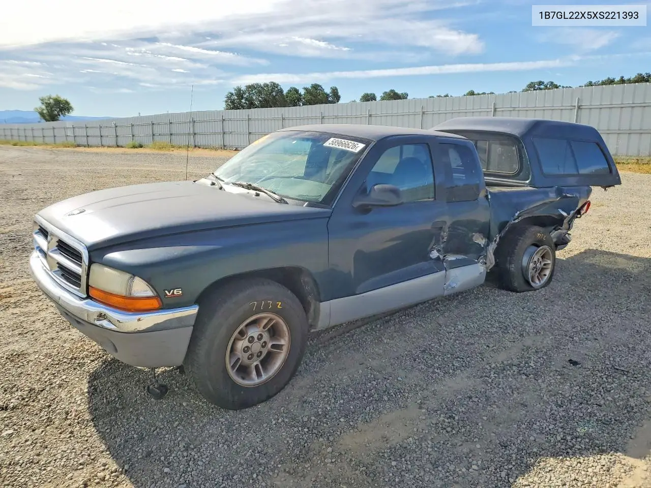 1999 Dodge Dakota VIN: 1B7GL22X5XS221393 Lot: 58966626