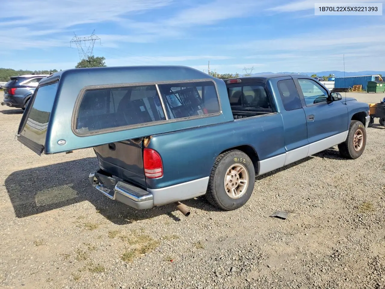 1999 Dodge Dakota VIN: 1B7GL22X5XS221393 Lot: 58966626