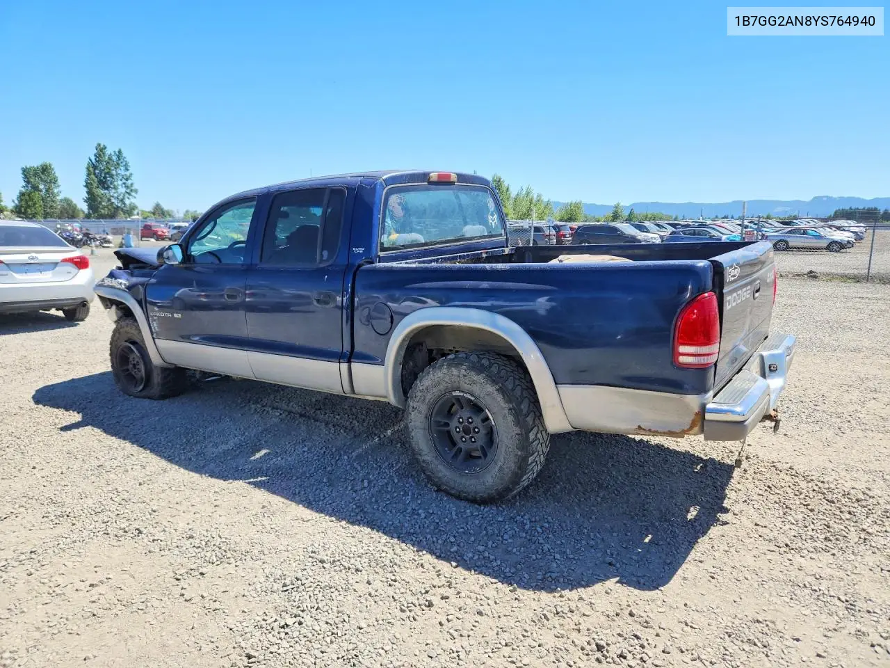 2000 Dodge Dakota Quad VIN: 1B7GG2AN8YS764940 Lot: 57731366