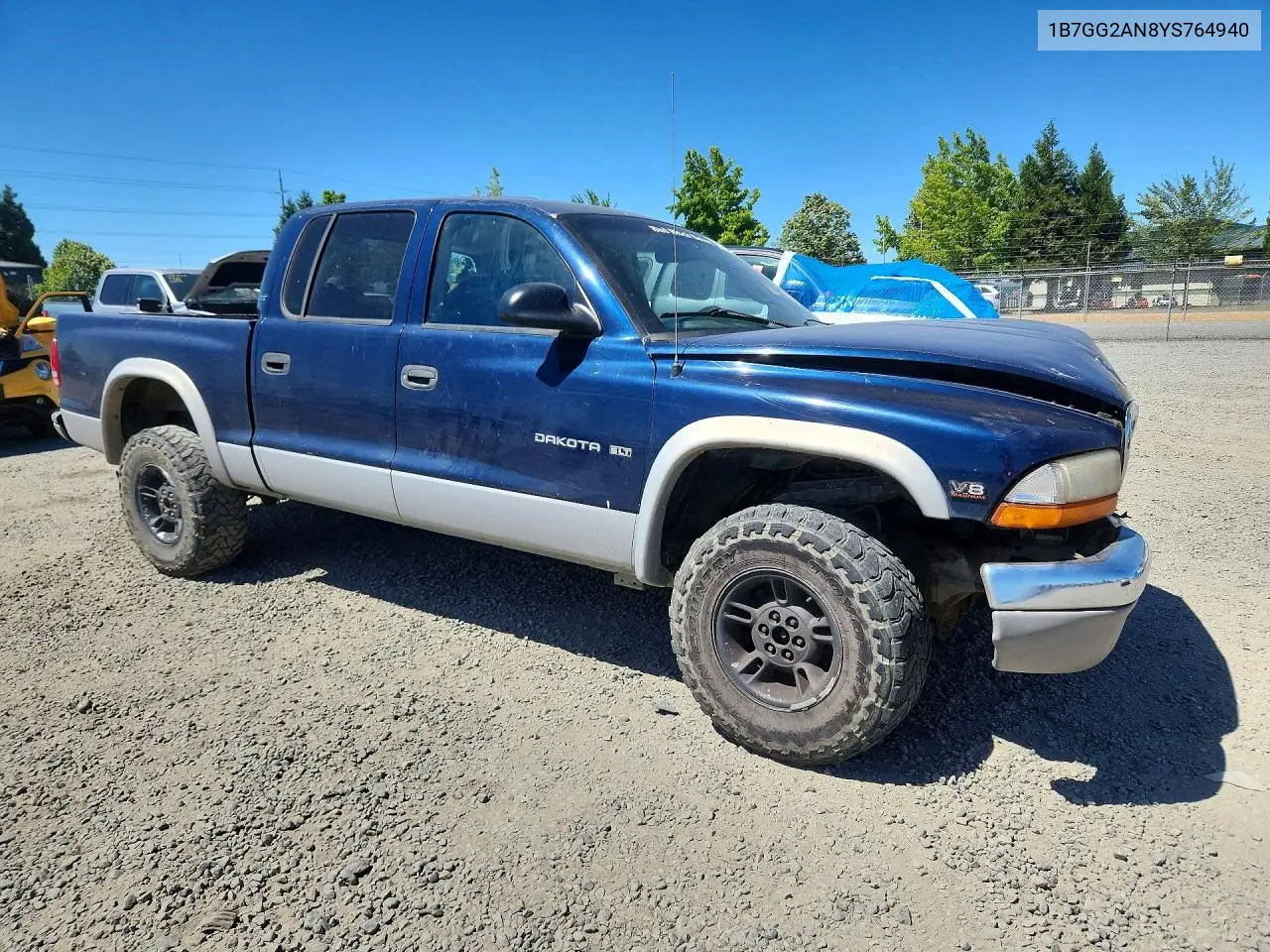 2000 Dodge Dakota Quad VIN: 1B7GG2AN8YS764940 Lot: 57731366