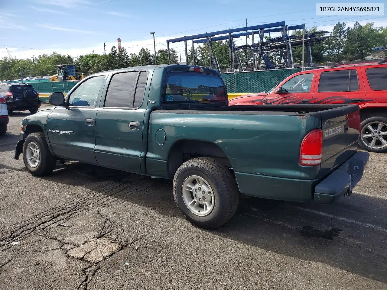 2000 Dodge Dakota Quad VIN: 1B7GL2AN4YS695871 Lot: 58120086