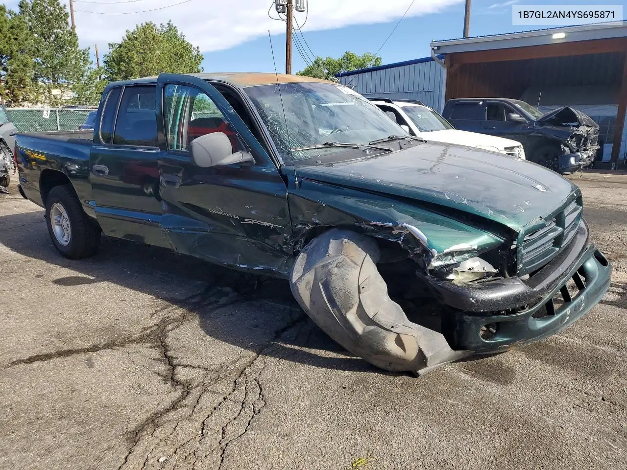 2000 Dodge Dakota Quad VIN: 1B7GL2AN4YS695871 Lot: 58120086