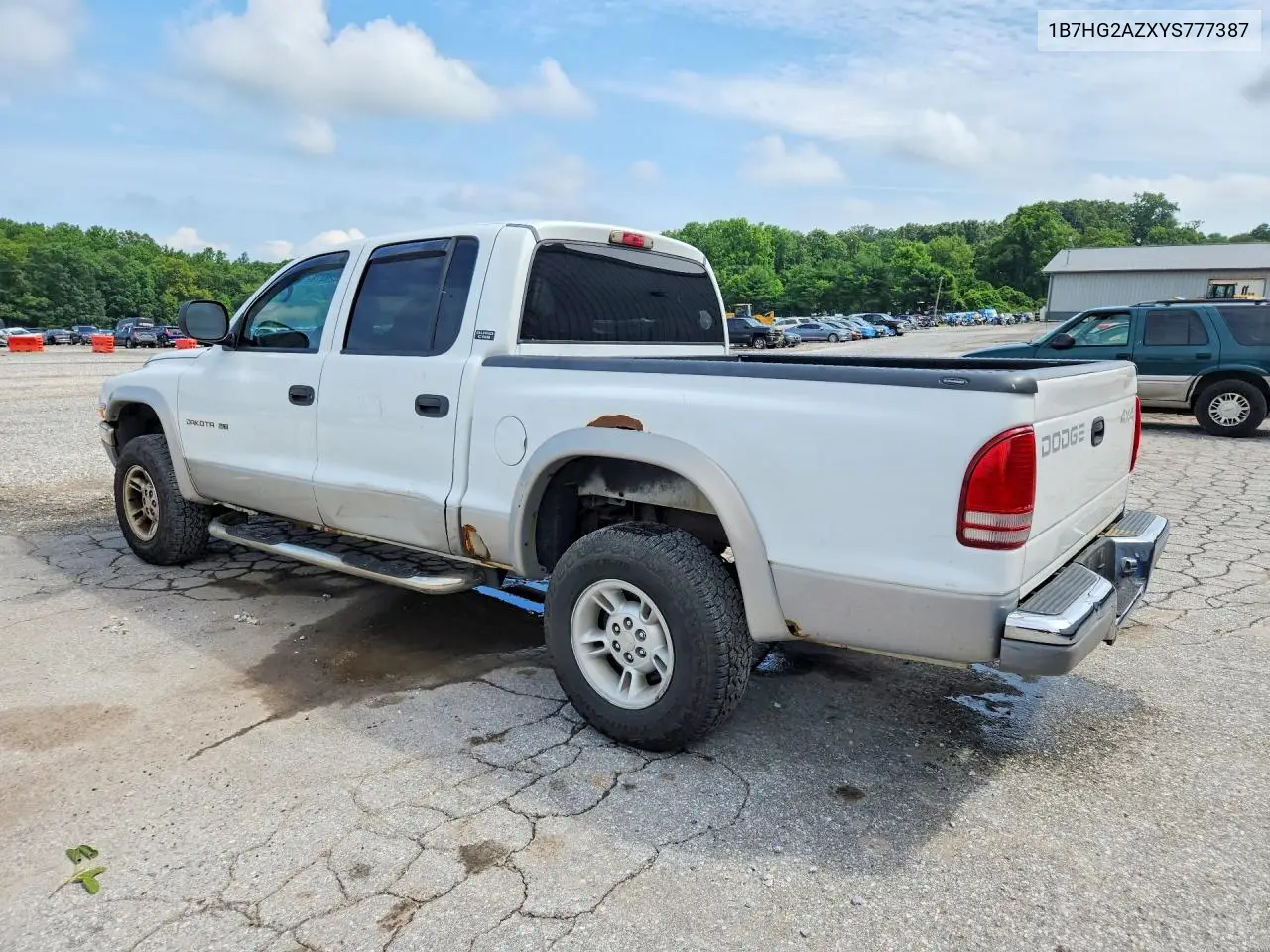 2000 Dodge Dakota Quad VIN: 1B7HG2AZXYS777387 Lot: 58429476