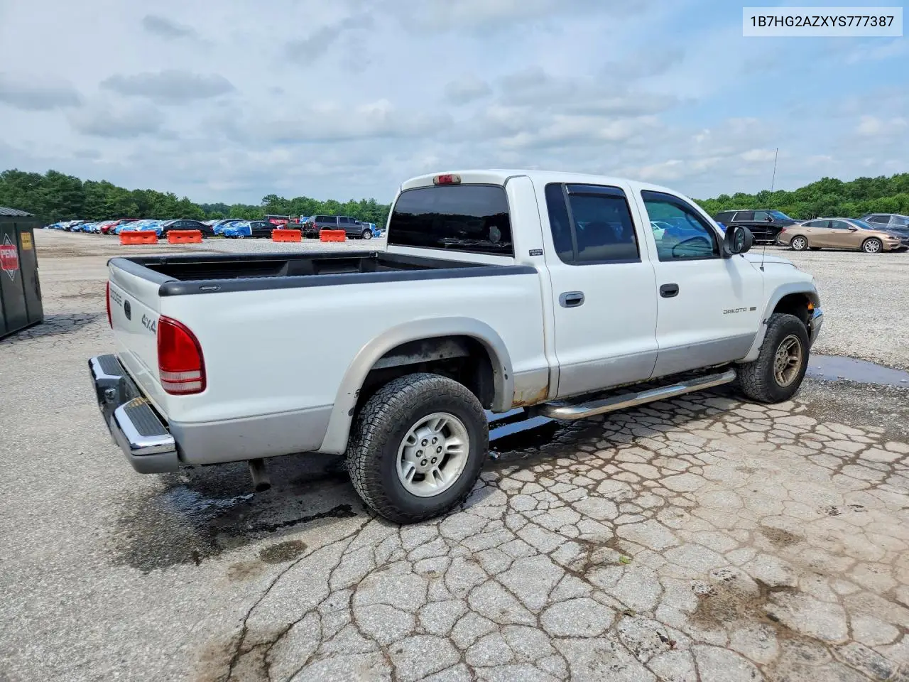 2000 Dodge Dakota Quad VIN: 1B7HG2AZXYS777387 Lot: 58429476