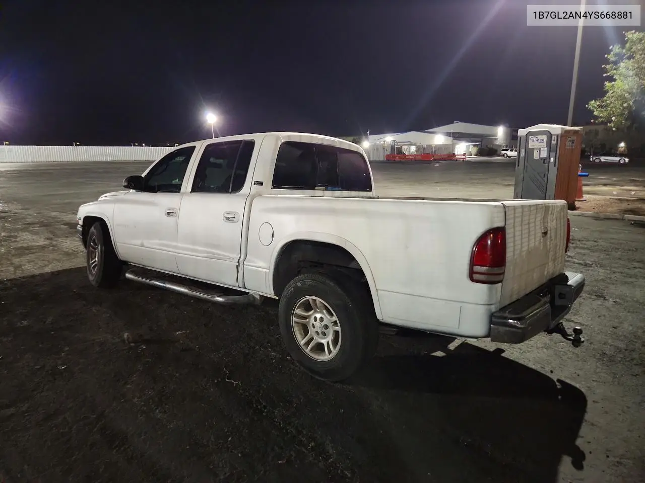 2000 Dodge Dakota Quad VIN: 1B7GL2AN4YS668881 Lot: 59211976
