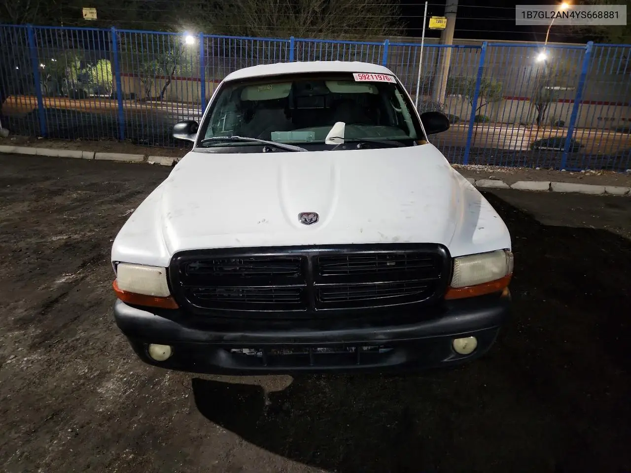 2000 Dodge Dakota Quad VIN: 1B7GL2AN4YS668881 Lot: 59211976