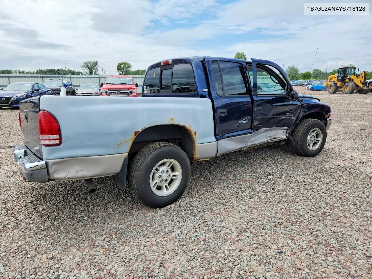 2000 Dodge Dakota Quad VIN: 1B7GL2AN4YS718128 Lot: 59374846