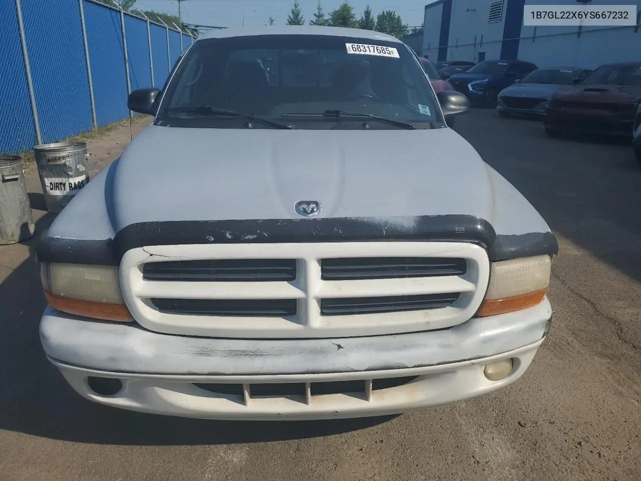 2000 Dodge Dakota VIN: 1B7GL22X6YS667232 Lot: 68317685