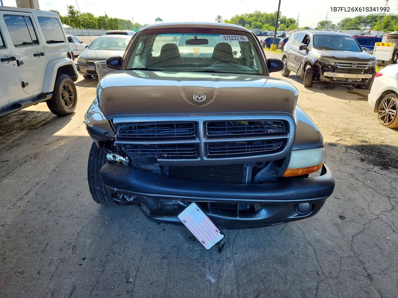 2001 Dodge Dakota VIN: 1B7FL26X61S341992 Lot: 57522216