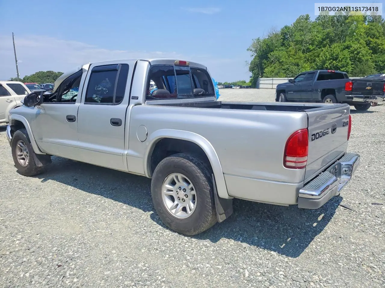 2001 Dodge Dakota Quad VIN: 1B7GG2AN11S173418 Lot: 59179166