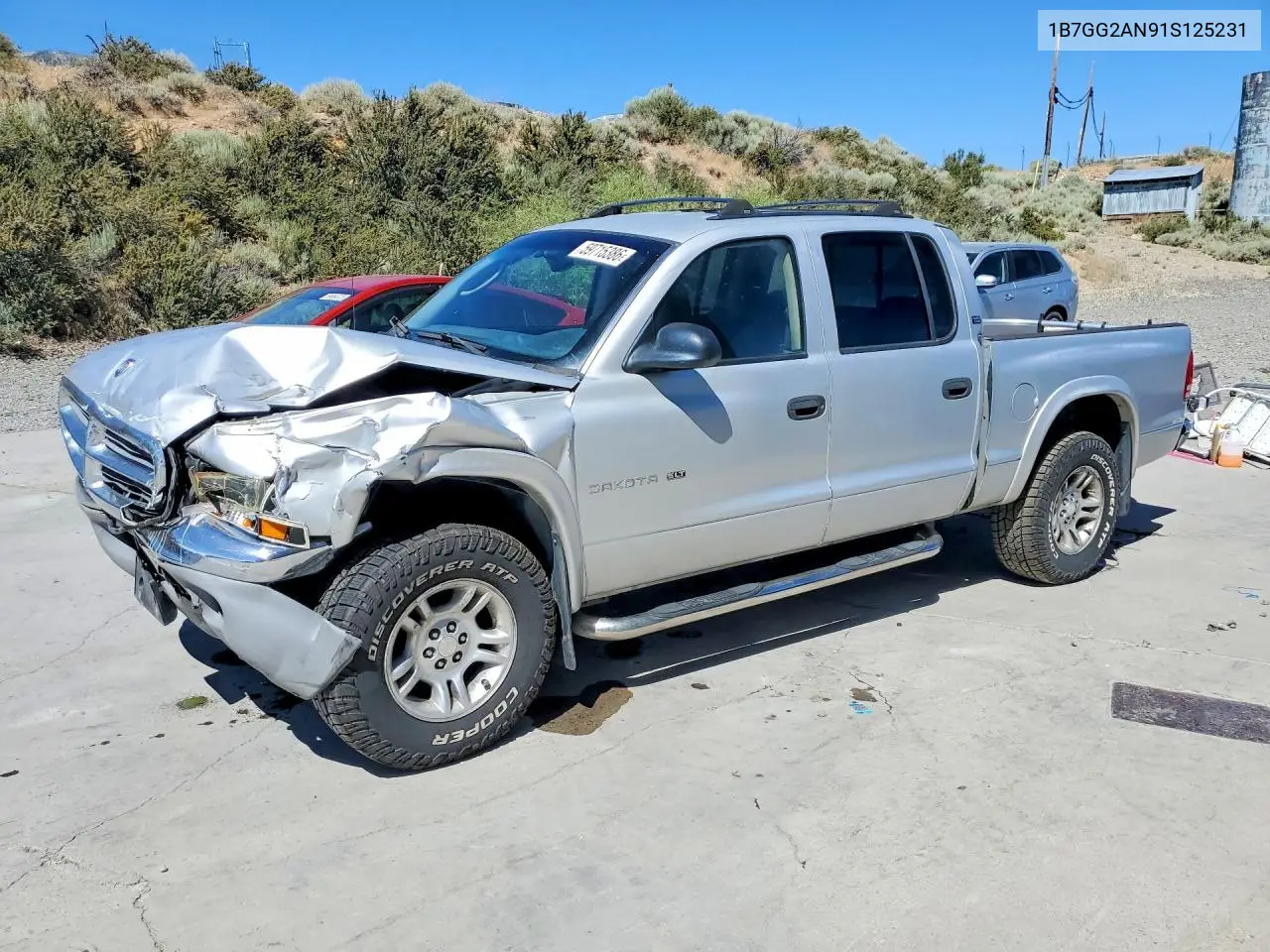 2001 Dodge Dakota Quad VIN: 1B7GG2AN91S125231 Lot: 59715386