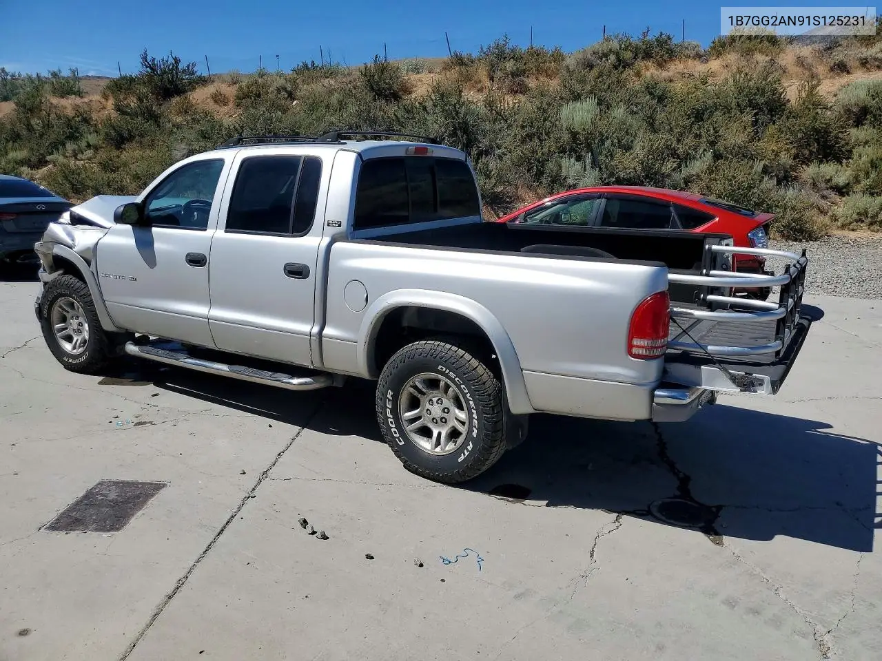 2001 Dodge Dakota Quad VIN: 1B7GG2AN91S125231 Lot: 59715386