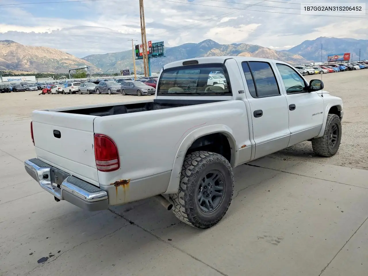 2001 Dodge Dakota Quad VIN: 1B7GG2AN31S206452 Lot: 60873566