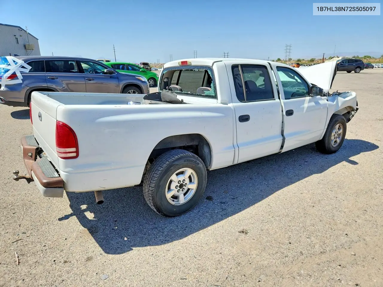2002 Dodge Dakota Quad Sport VIN: 1B7HL38N72S505097 Lot: 59993336