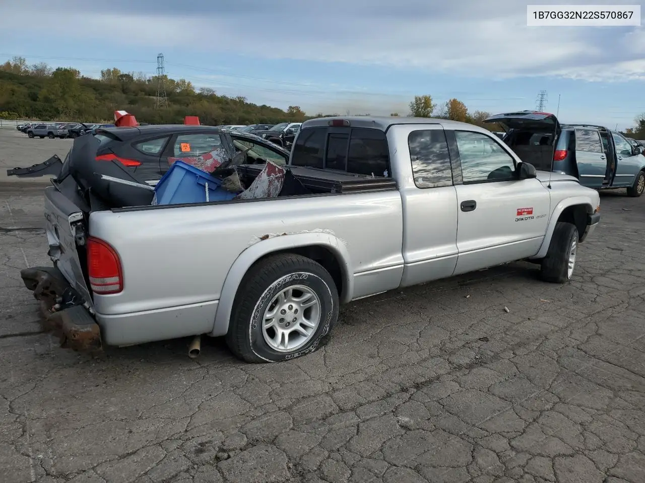 1B7GG32N22S570867 2002 Dodge Dakota Sport