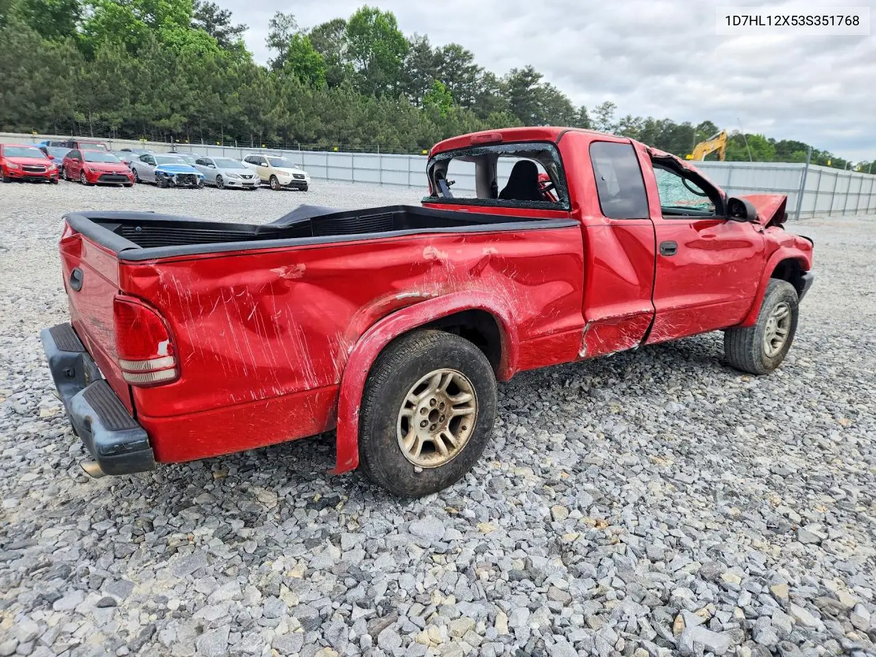 2003 Dodge Dakota Sxt VIN: 1D7HL12X53S351768 Lot: 53450756
