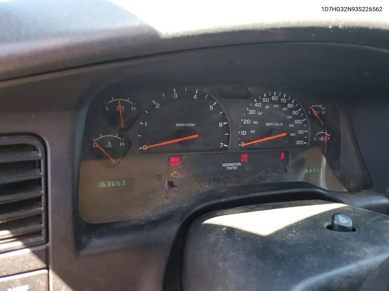 2003 Dodge Dakota Sport VIN: 1D7HG32N93S226562 Lot: 55637586