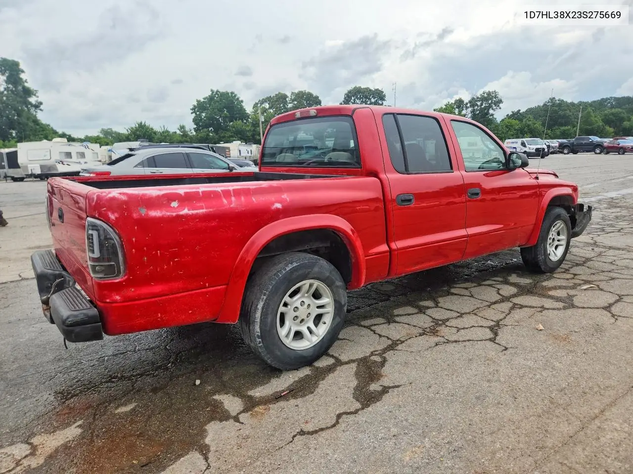 2003 Dodge Dakota Quad Sport VIN: 1D7HL38X23S275669 Lot: 58631196