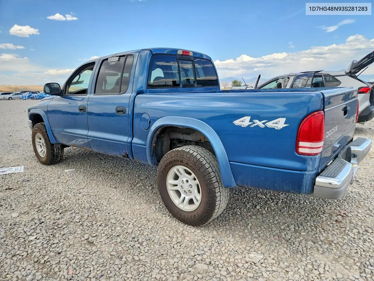 2003 Dodge Dakota Quad Slt VIN: 1D7HG48N93S281283 Lot: 59364346
