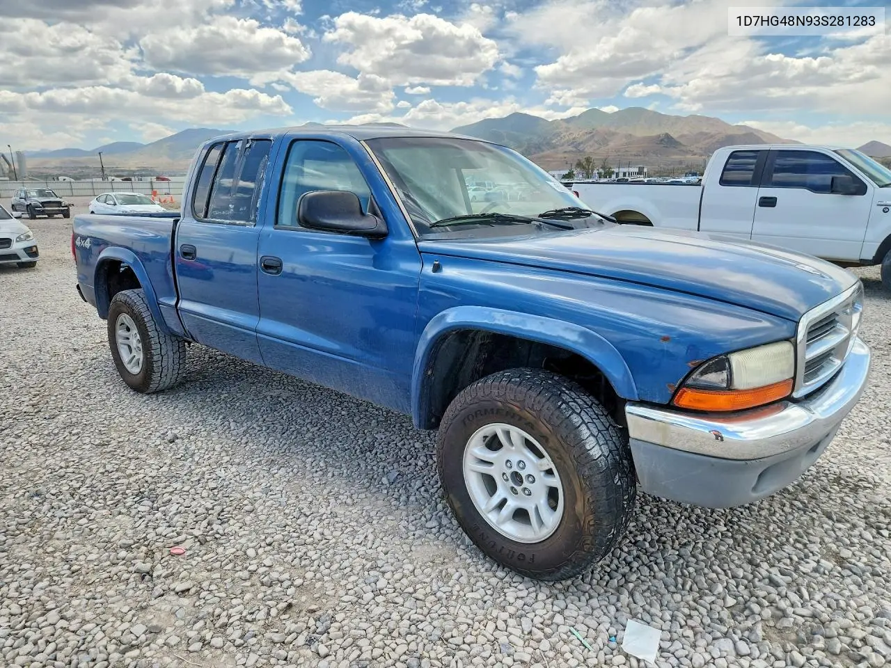 2003 Dodge Dakota Quad Slt VIN: 1D7HG48N93S281283 Lot: 59364346