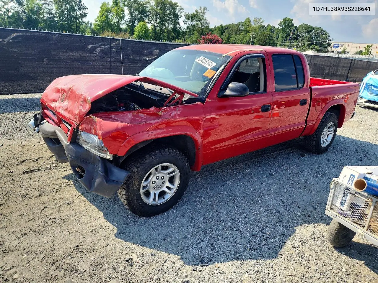 2003 Dodge Dakota Quad Sport VIN: 1D7HL38X93S228641 Lot: 59655306