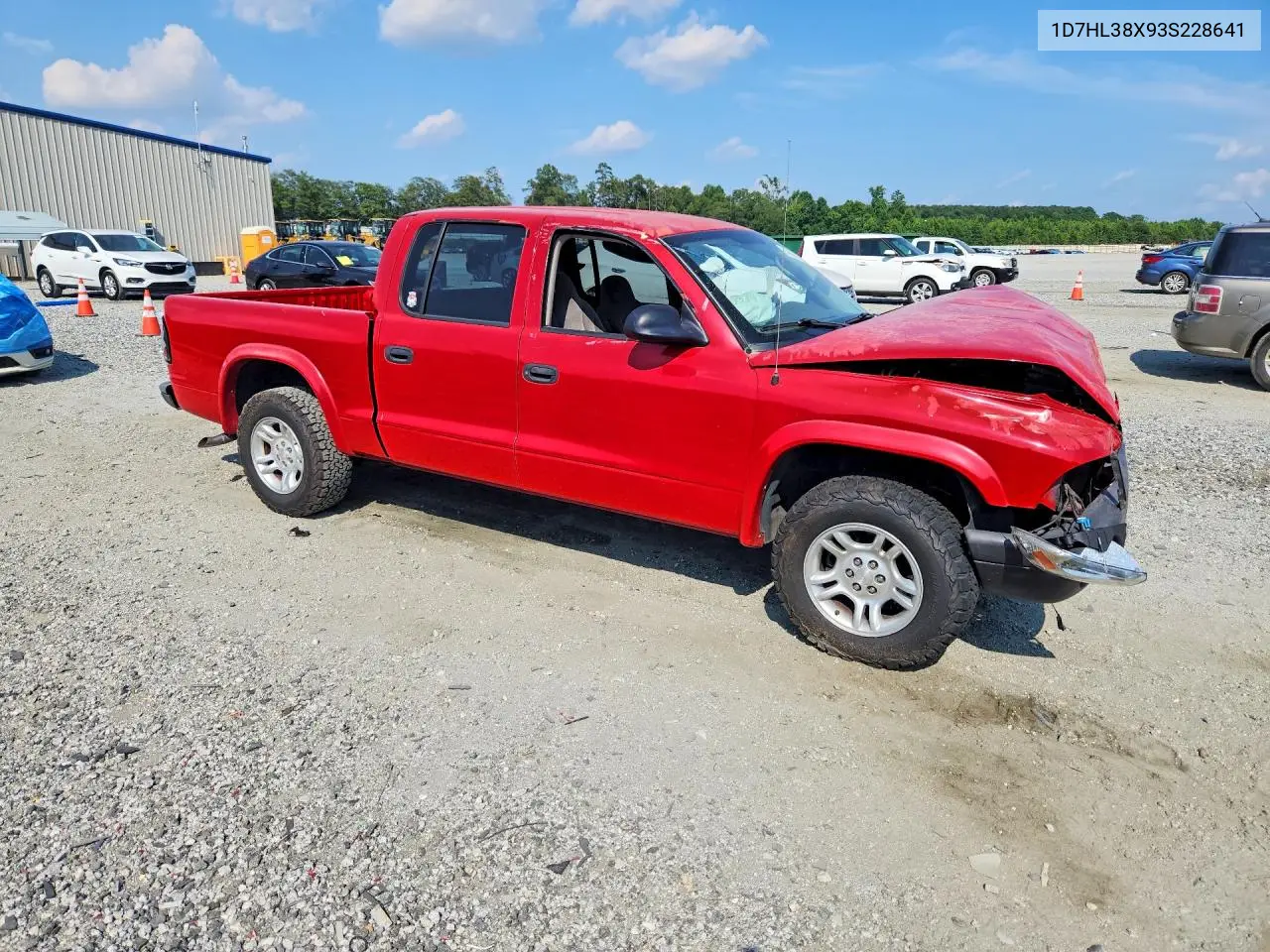 2003 Dodge Dakota Quad Sport VIN: 1D7HL38X93S228641 Lot: 59655306