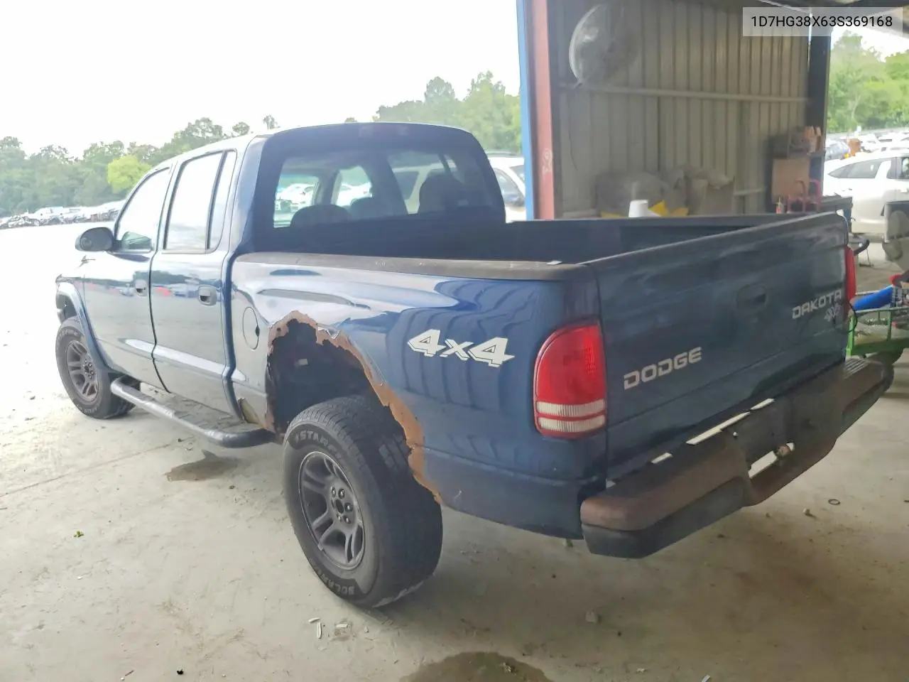 2003 Dodge Dakota Quad Sport VIN: 1D7HG38X63S369168 Lot: 59886216