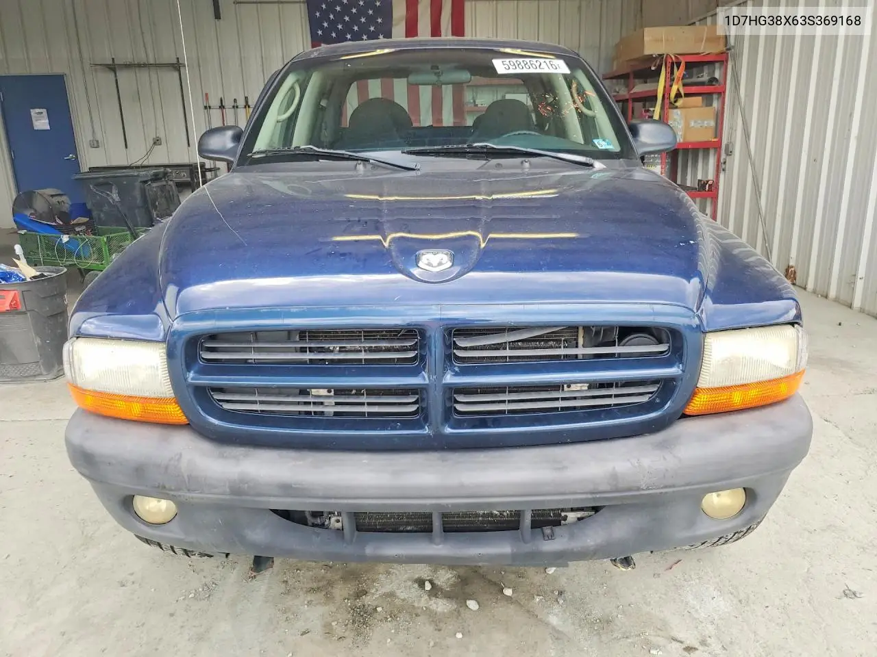 2003 Dodge Dakota Quad Sport VIN: 1D7HG38X63S369168 Lot: 59886216