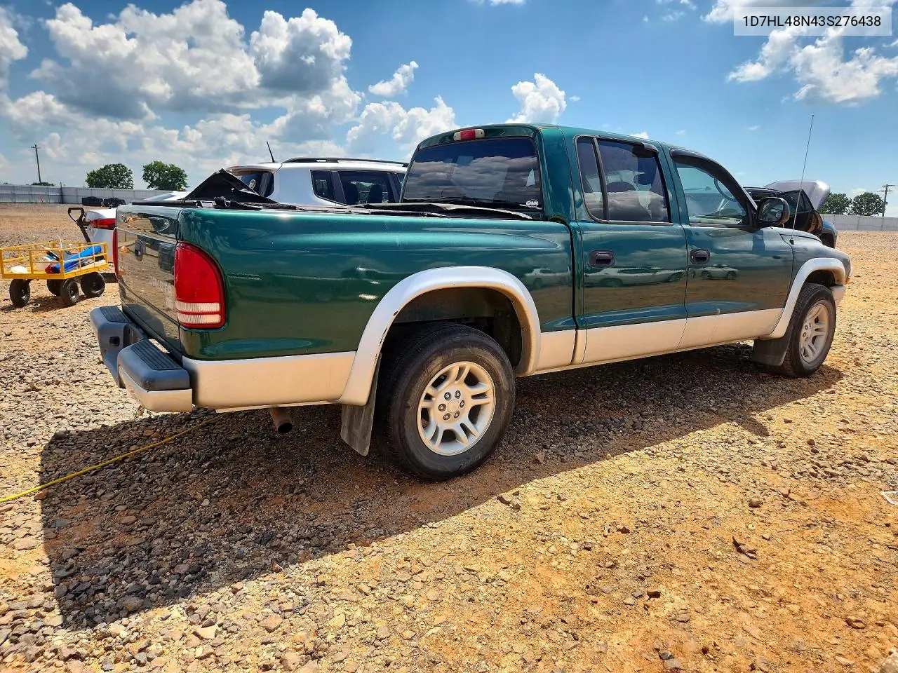 2003 Dodge Dakota Quad Slt VIN: 1D7HL48N43S276438 Lot: 59897266