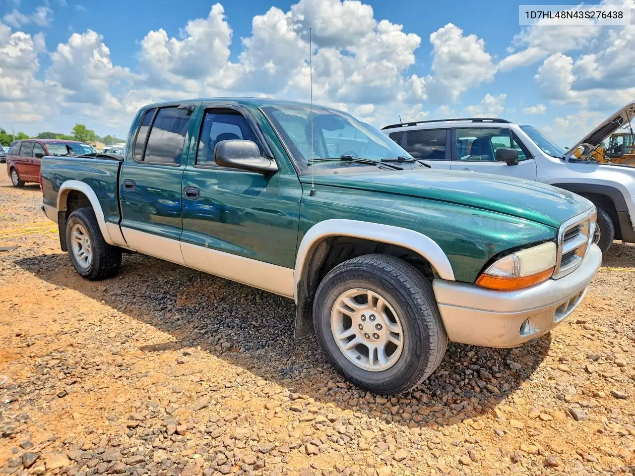 2003 Dodge Dakota Quad Slt VIN: 1D7HL48N43S276438 Lot: 59897266