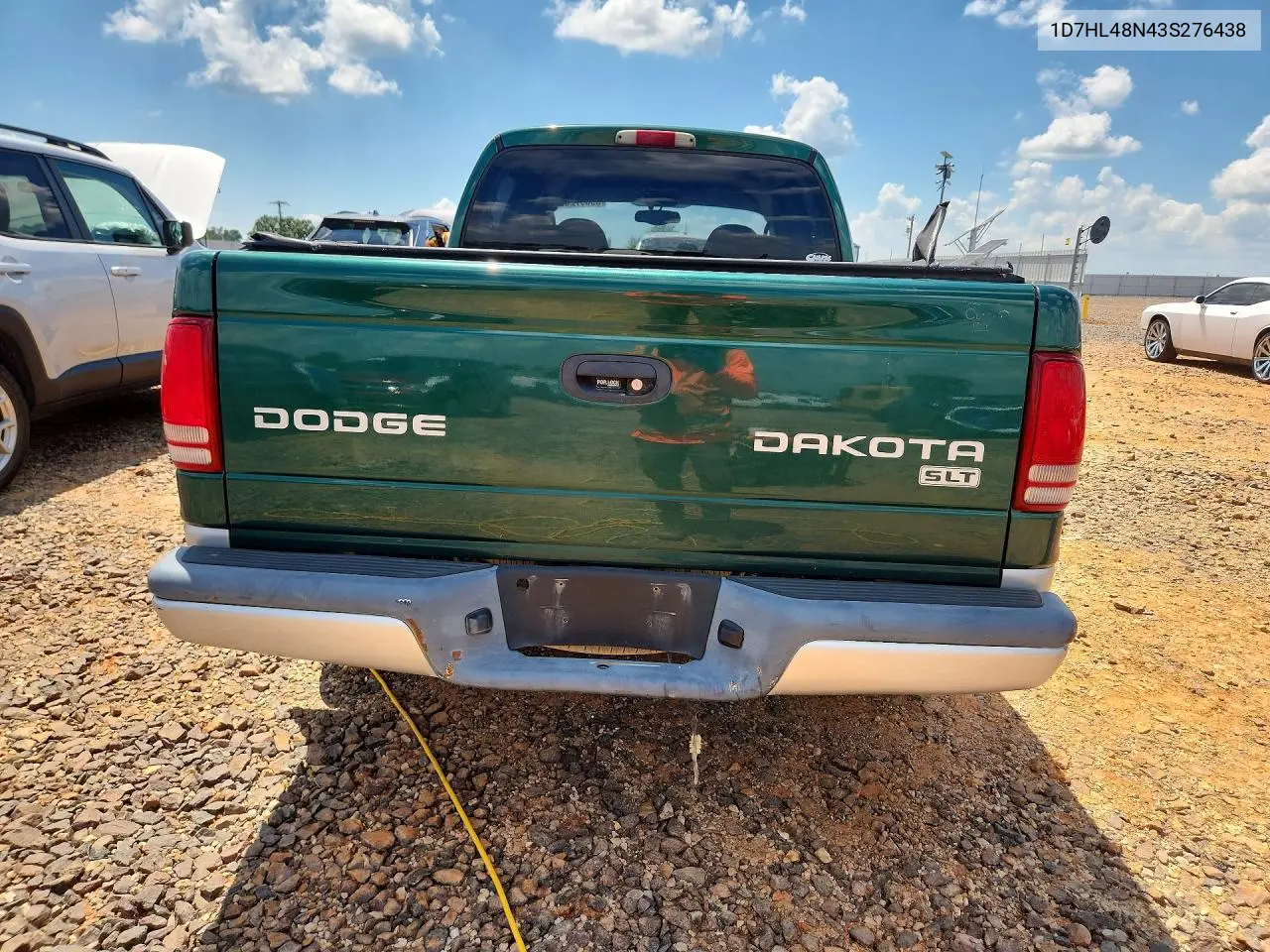 2003 Dodge Dakota Quad Slt VIN: 1D7HL48N43S276438 Lot: 59897266