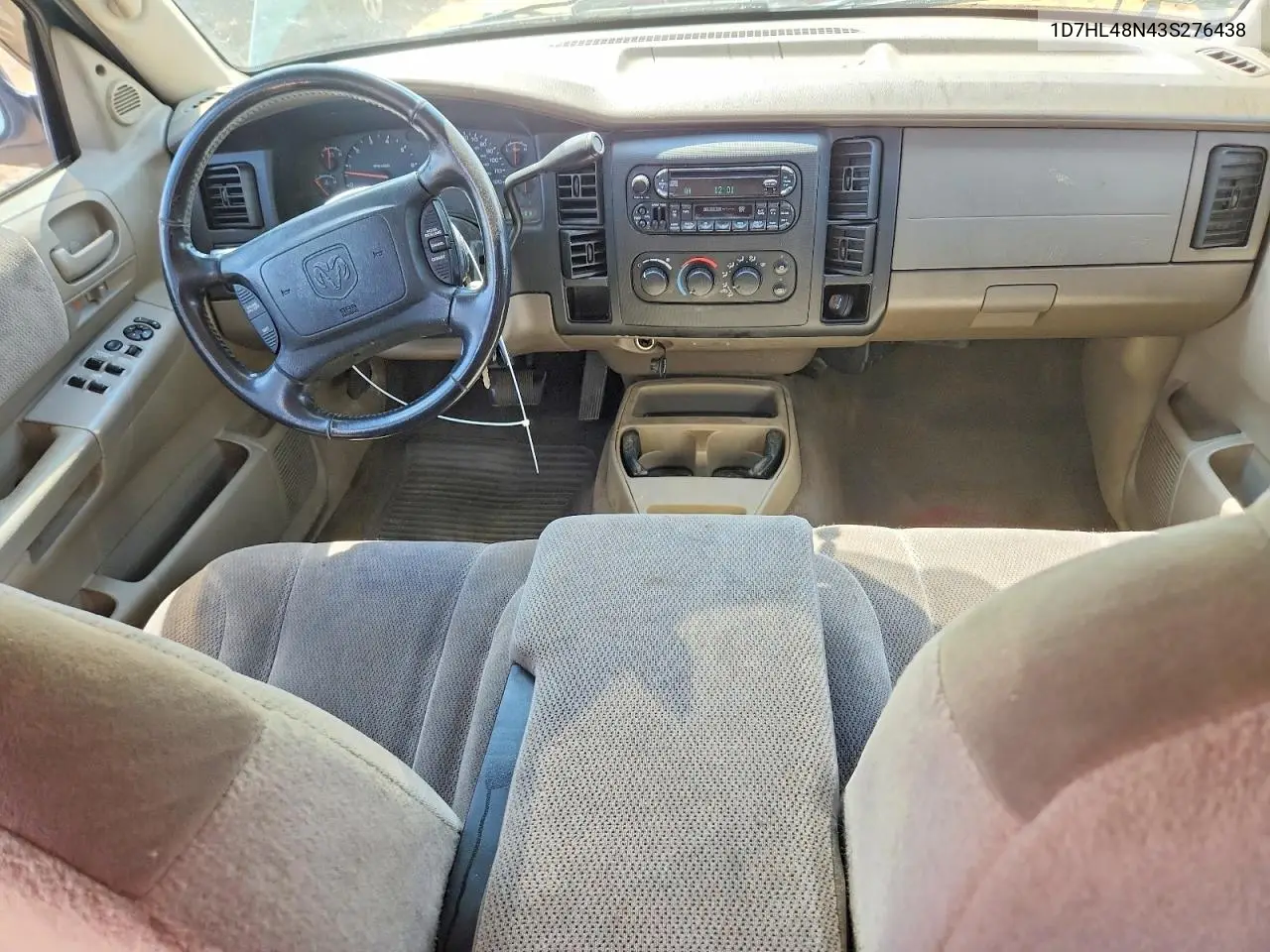 2003 Dodge Dakota Quad Slt VIN: 1D7HL48N43S276438 Lot: 59897266