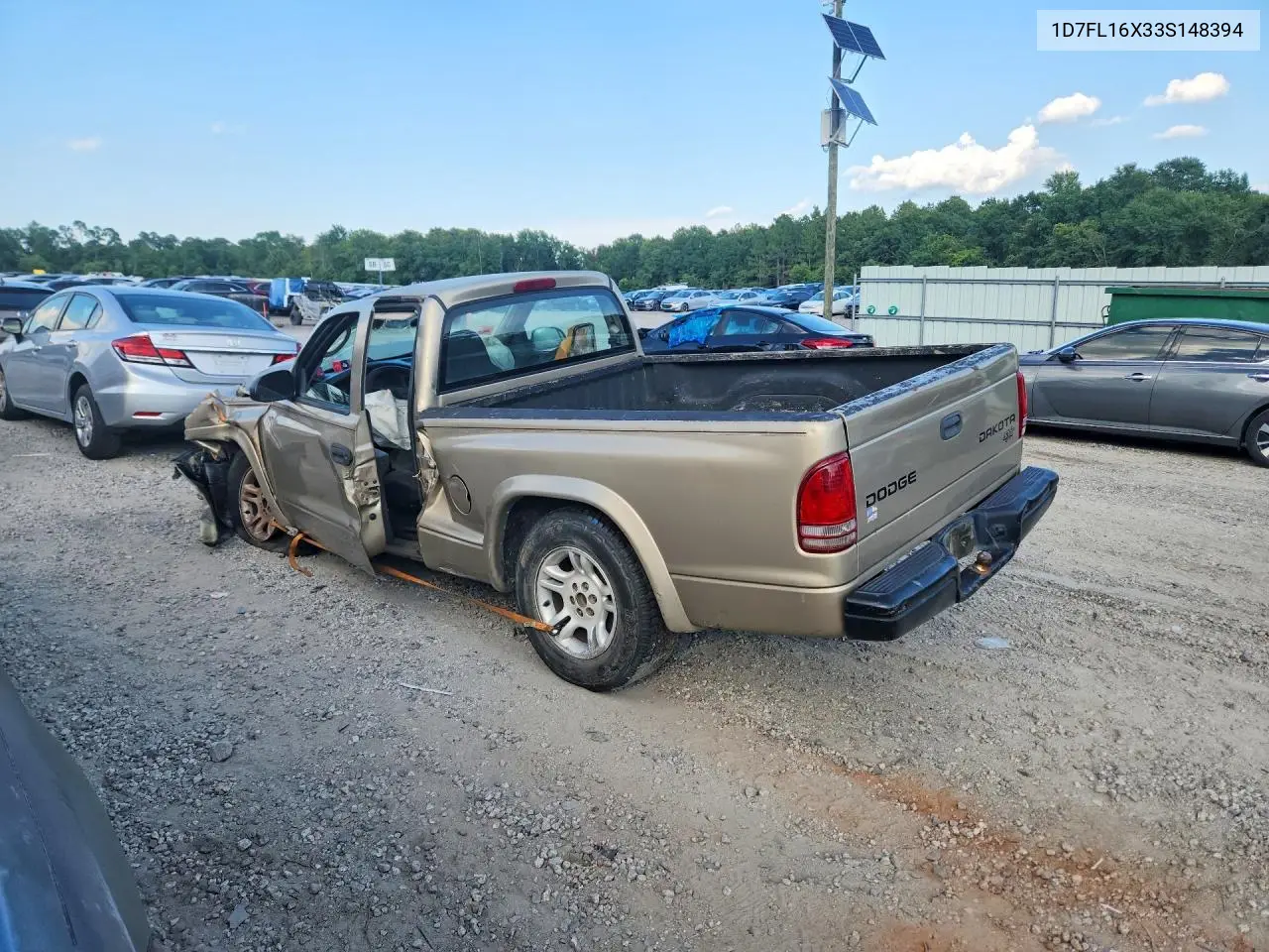 2003 Dodge Dakota Sxt VIN: 1D7FL16X33S148394 Lot: 60189576
