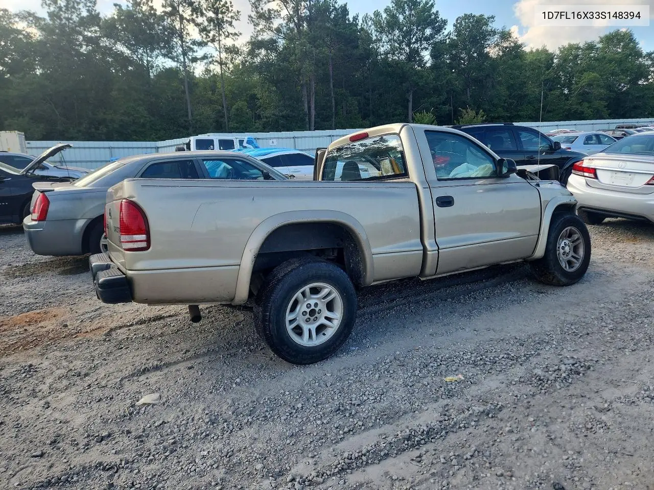 2003 Dodge Dakota Sxt VIN: 1D7FL16X33S148394 Lot: 60189576
