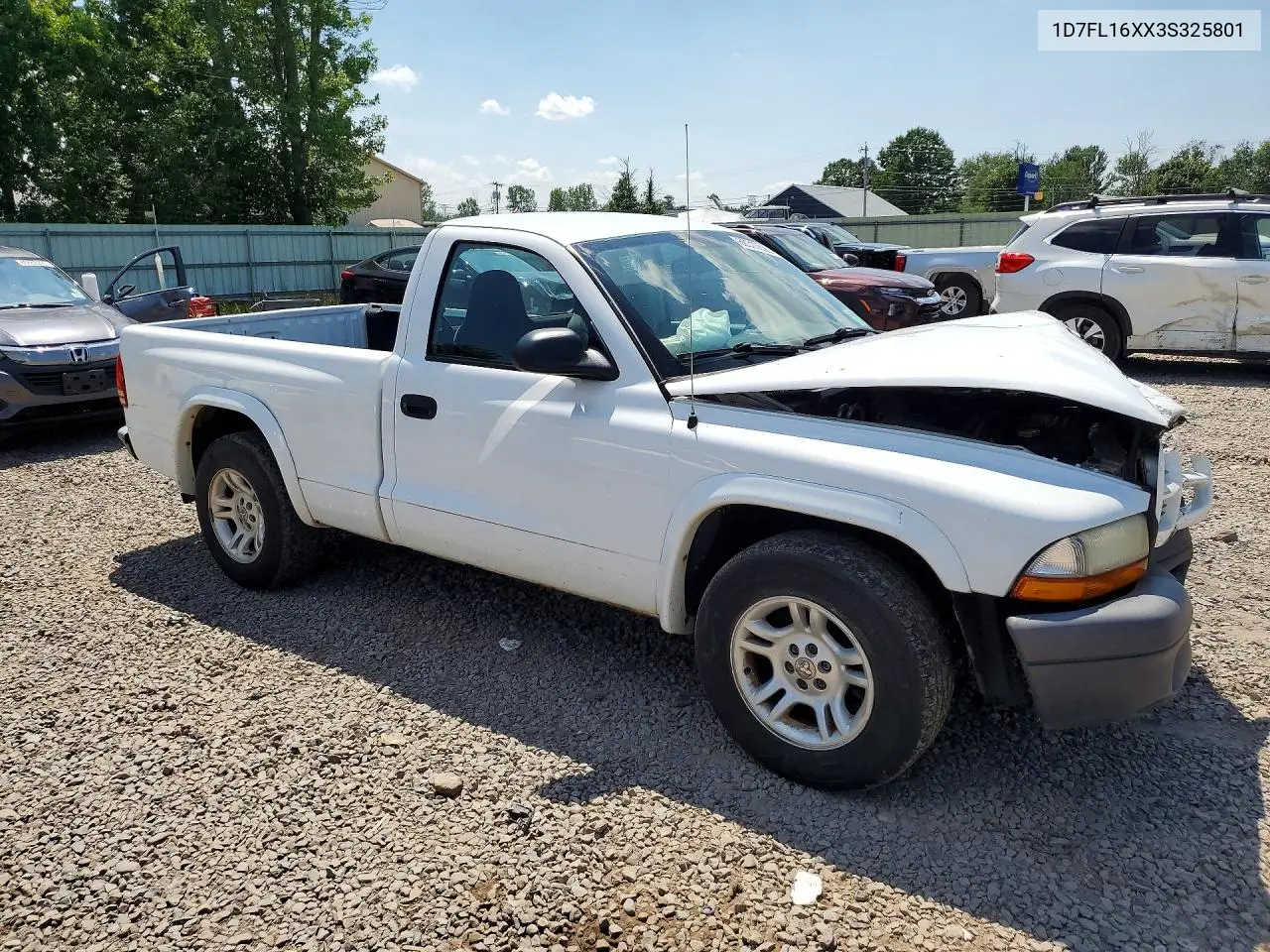 2003 Dodge Dakota Sxt VIN: 1D7FL16XX3S325801 Lot: 60310826