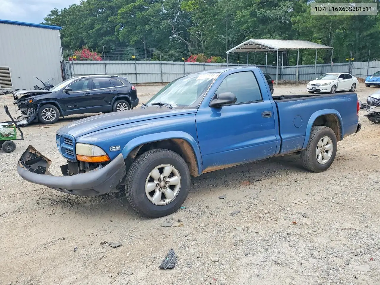 2003 Dodge Dakota Sxt VIN: 1D7FL16X63S381511 Lot: 60479836