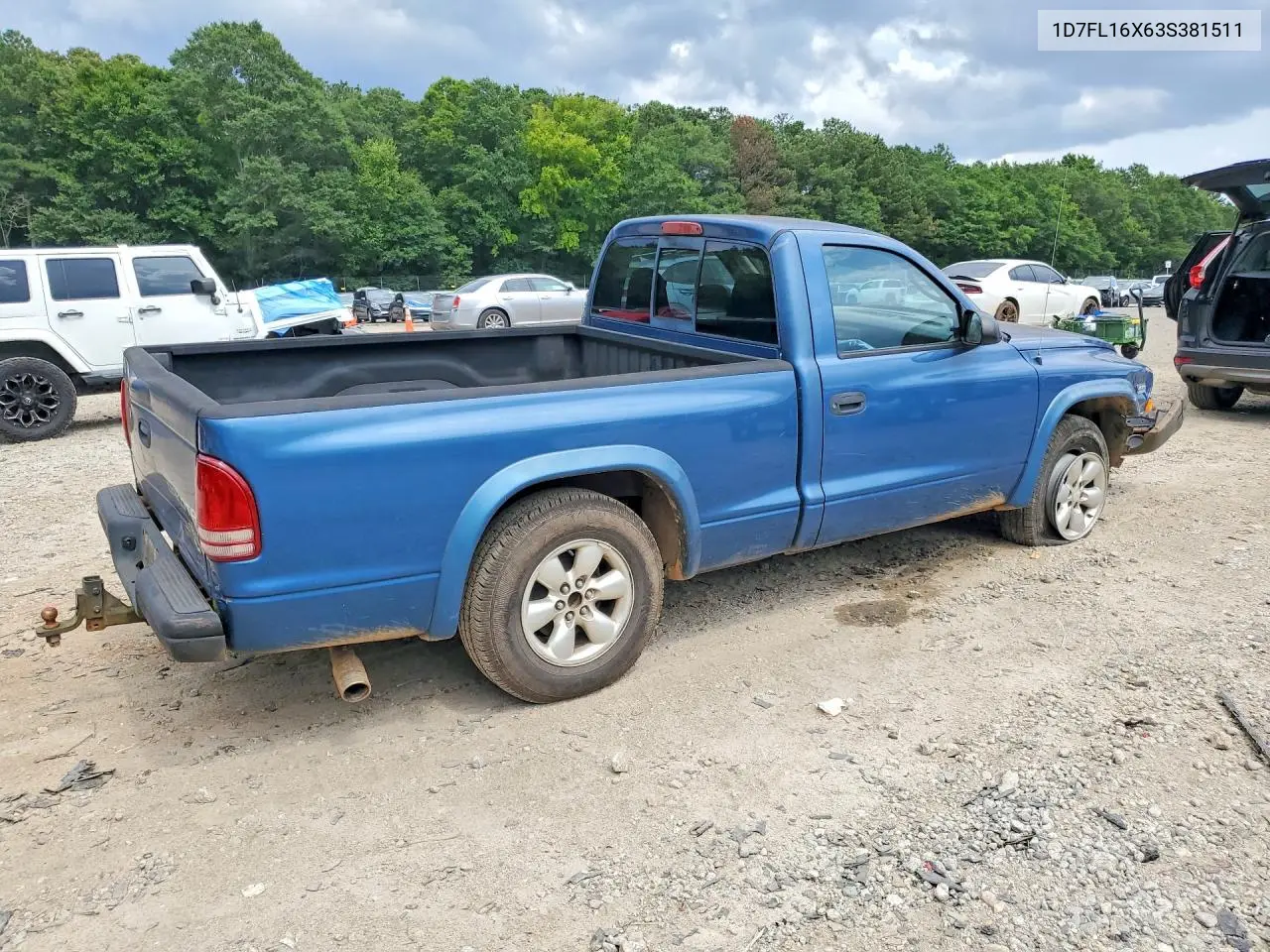 2003 Dodge Dakota Sxt VIN: 1D7FL16X63S381511 Lot: 60479836