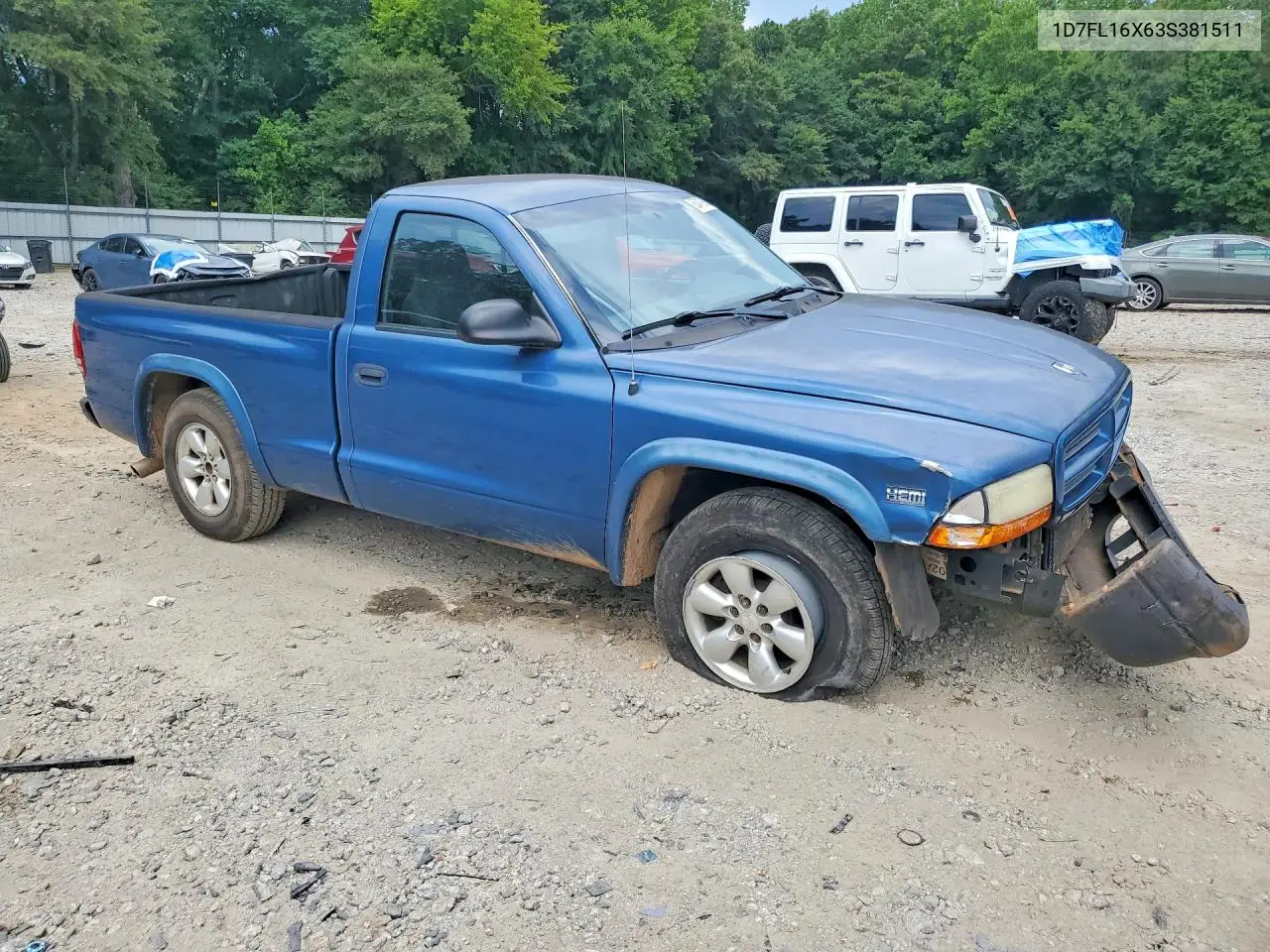 2003 Dodge Dakota Sxt VIN: 1D7FL16X63S381511 Lot: 60479836