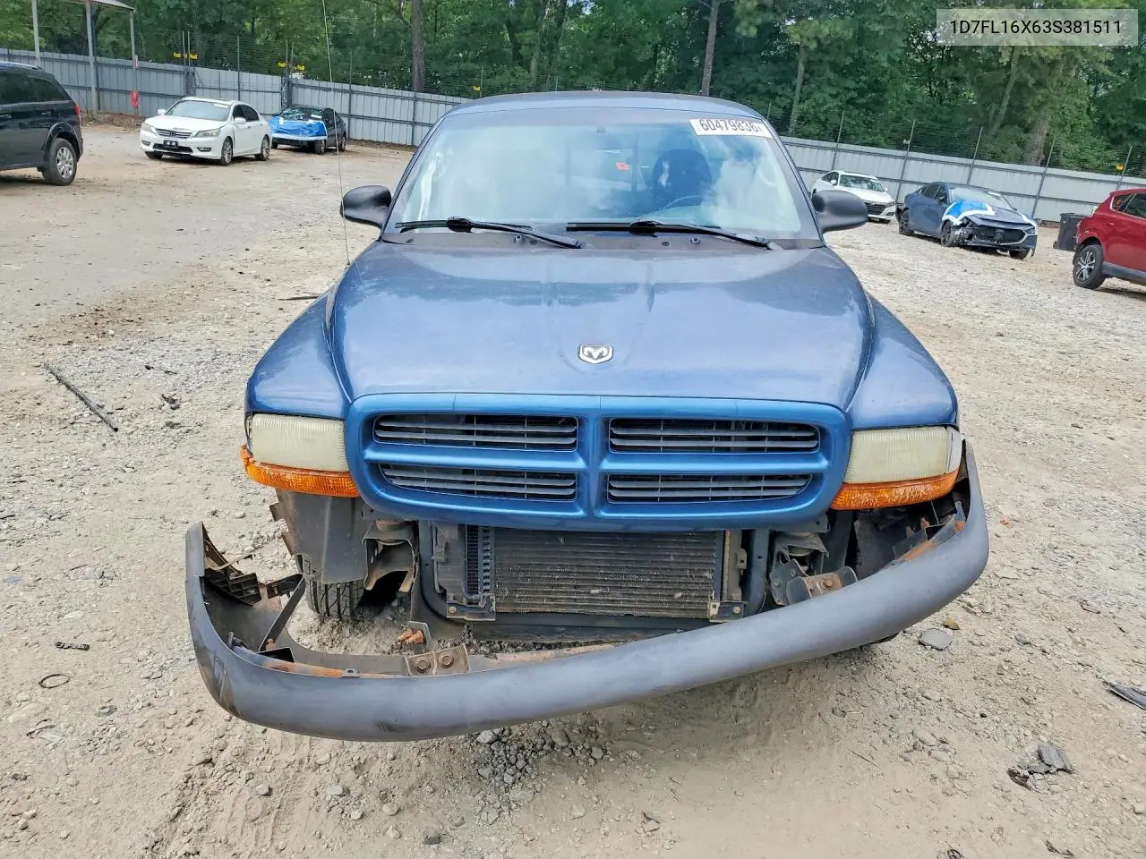 2003 Dodge Dakota Sxt VIN: 1D7FL16X63S381511 Lot: 60479836