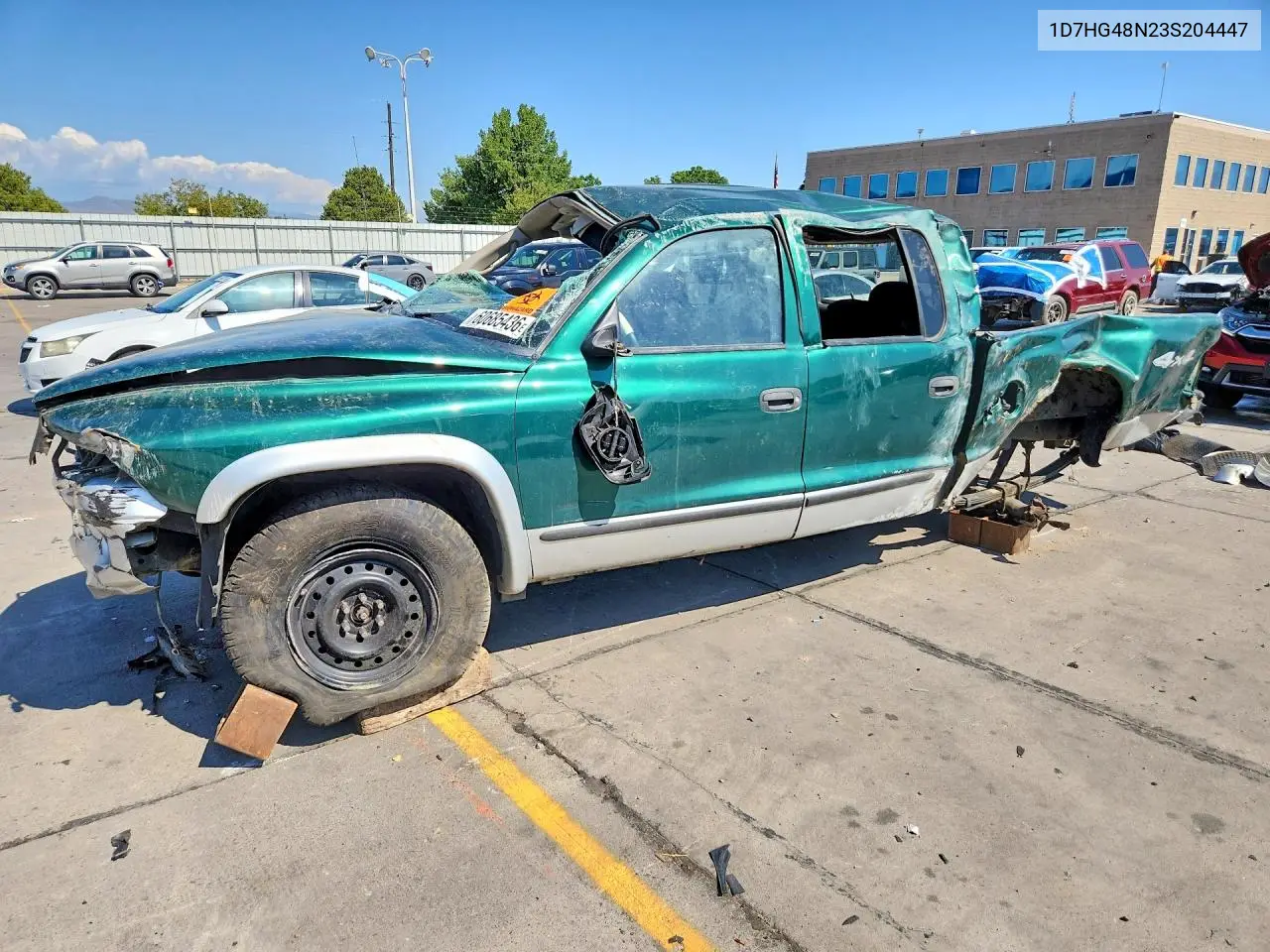 2003 Dodge Dakota Quad Slt VIN: 1D7HG48N23S204447 Lot: 60685436